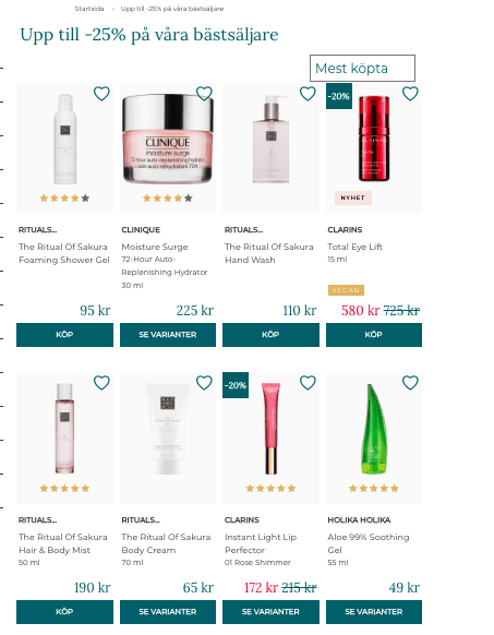 25 % på bästsäljande produkter hos Eleven